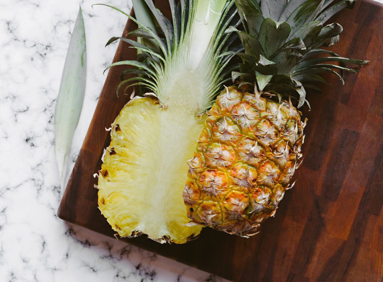 a pineapple sliced the wrong way