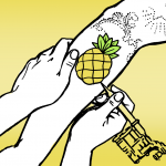 pineapple tattoo illustration