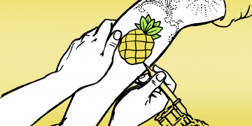 pineapple tattoo illustration