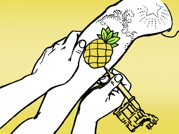 pineapple tattoo illustration