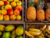 pineapple alongside other fruits