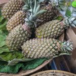 a basket of pineapples