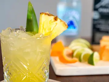 pineapple margarita in a glass
