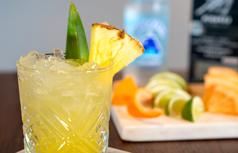 pineapple margarita in a glass